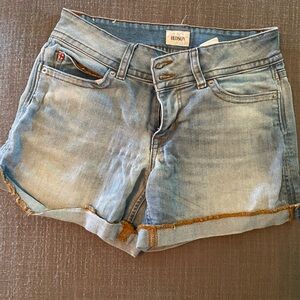 Hudson Light Blue Denim Cutoff Shorts